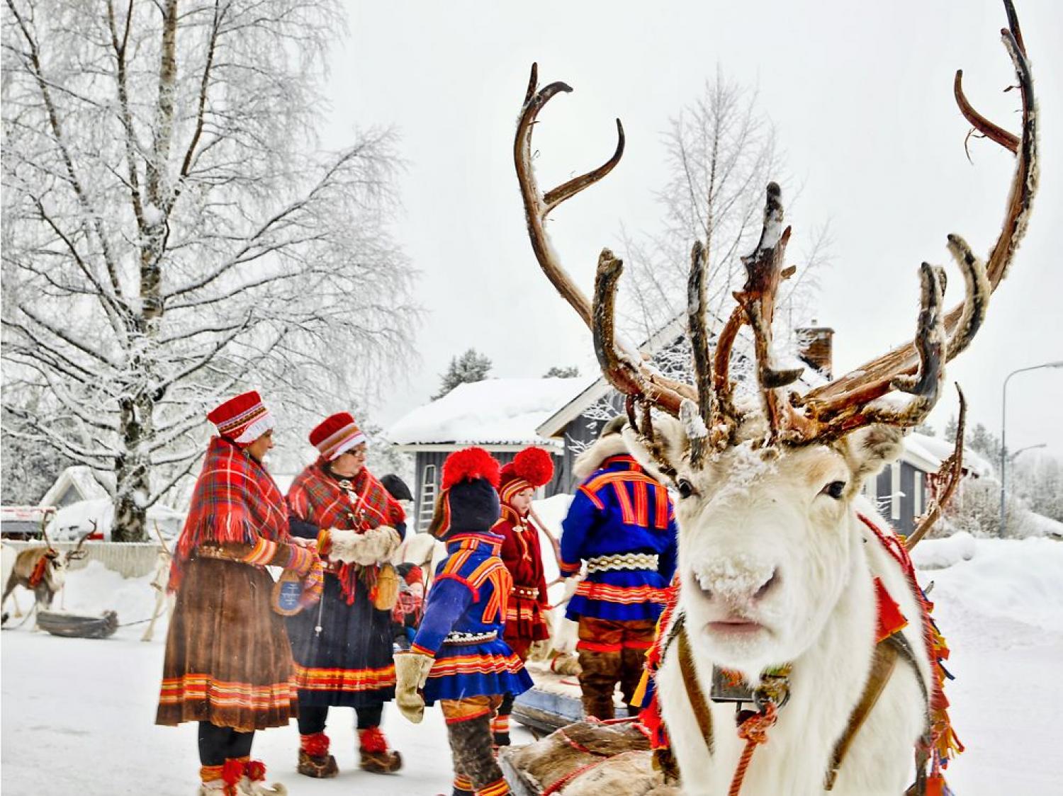 Un'immagine da un villaggio sami