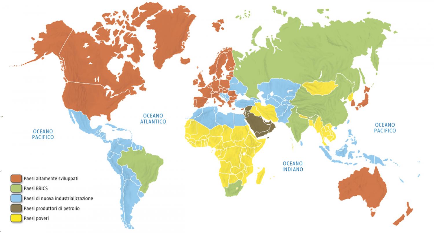 Paesi del mondo suddivisi per economia